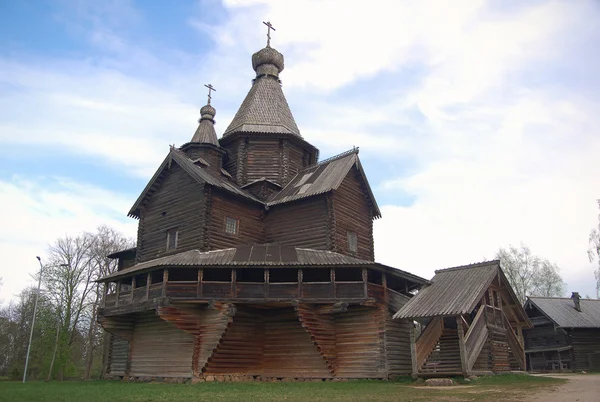 Дерев'яний будинок історичних — стокове фото