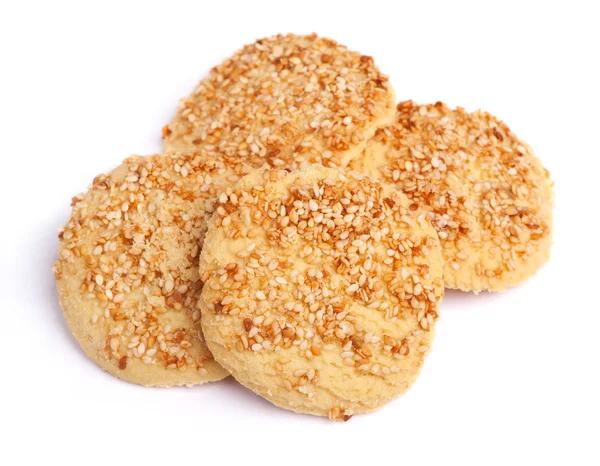 Солодке хрустке печиво з сезам — стокове фото