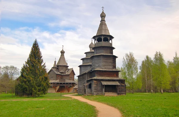 Російський дерев'яних будинків — стокове фото