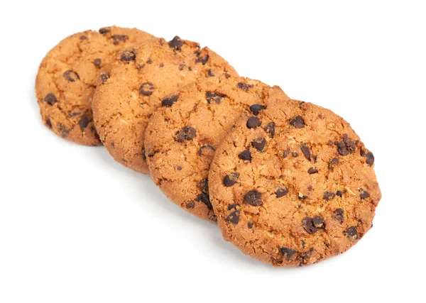 Cuatro galletas con chispas de chocolate — Foto de Stock