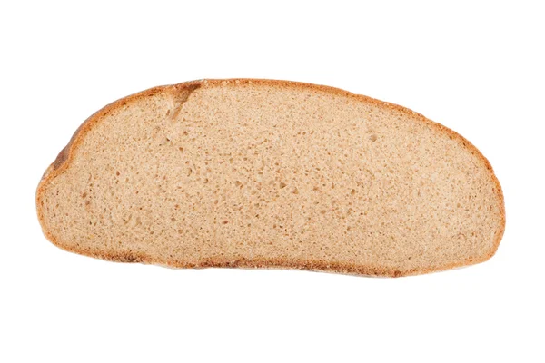 Krajíc Čerstvého Chleba Izolovaných Bílém Pozadí — Stock fotografie