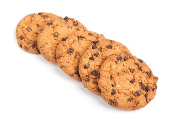 Çikolata parçacıklı kurabiye.