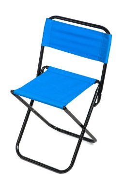 Folding blue chair clipart