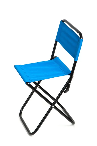 Cadeira azul dobrável — Fotografia de Stock
