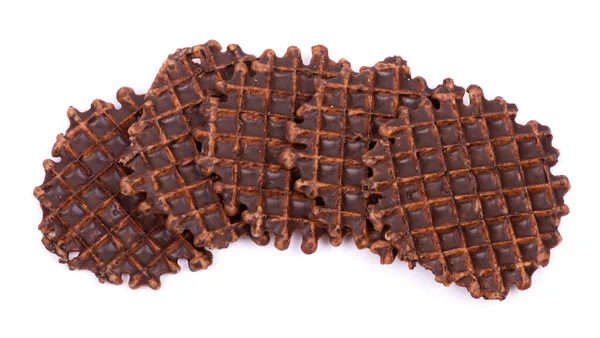Waffles Chocolate Topping Isolated White Background — Stock Photo, Image