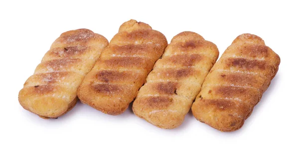 Weinig Broodjes Bakkerijproducten Geïsoleerd Witte Achtergrond — Stockfoto