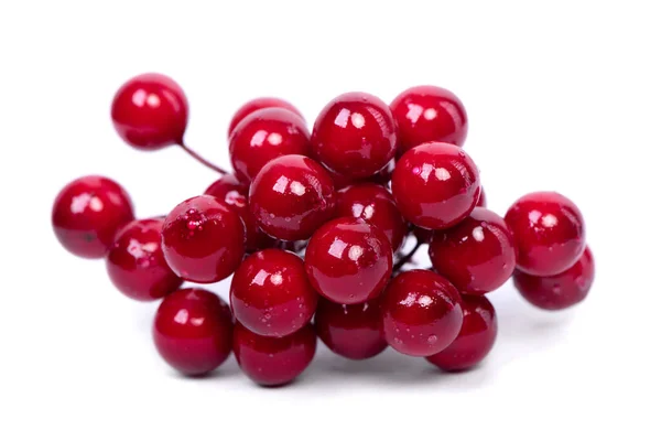 Bunch Red Artificial Berries Isolated White Background — Stock Photo, Image