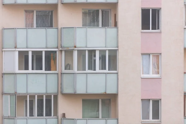 Typical Facade Russian Multi Storey Building — Stock Photo, Image