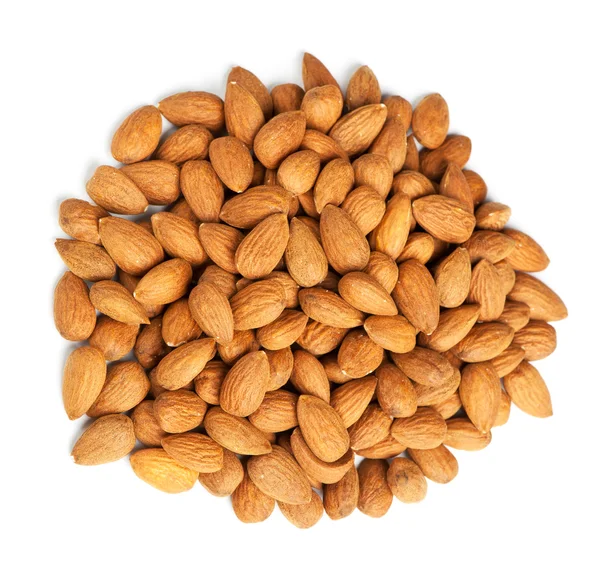 Heap of peeled almond nuts — Stock Photo, Image