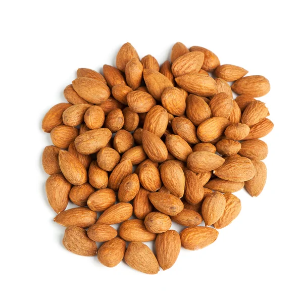 Heap of peeled almond nuts — Stock Photo, Image