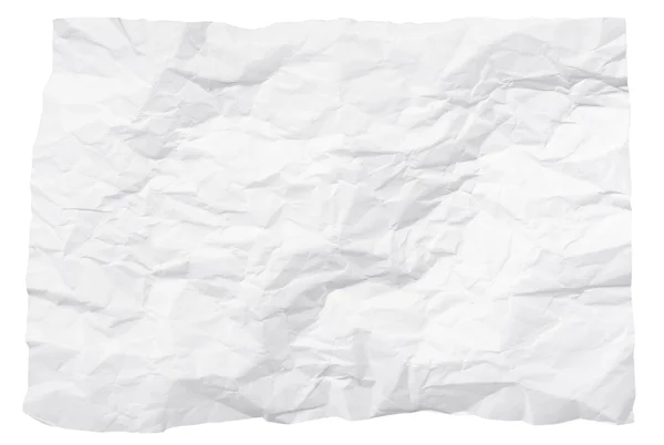 Zmačkaný papír bílý — Stock fotografie