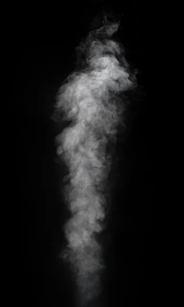 Witte rook op zwarte achtergrond — Stockfoto
