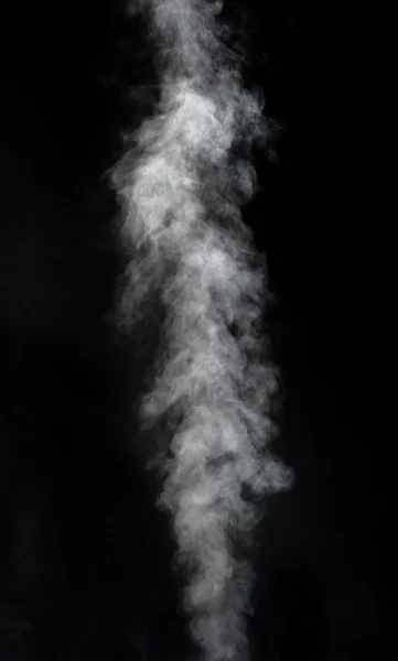 White smoke on black background — Stock Photo, Image