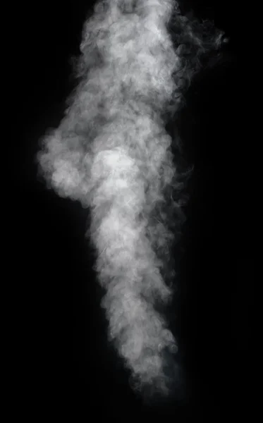 White smoke on black background — Stock Photo, Image