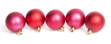 Beyaz üzerine Noel topları