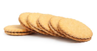 Yuvarlak kurabiye yığını