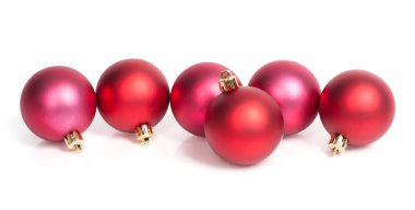 Beyaz üzerine Noel topları