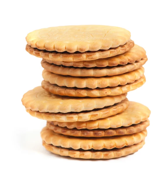 Heap of round cookies — Stock Photo, Image