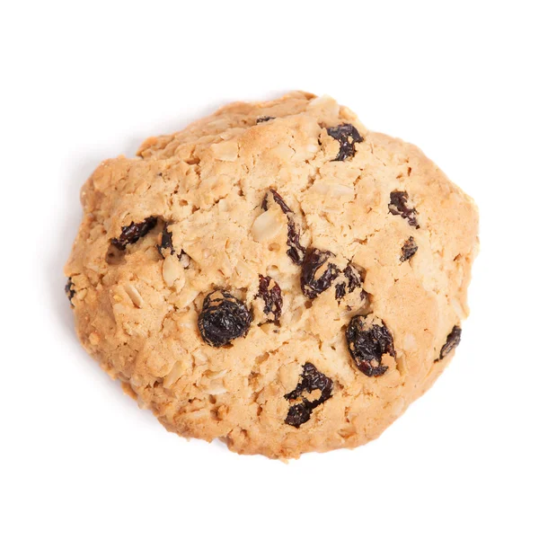 Galleta con pasas sobre fondo blanco — Foto de Stock