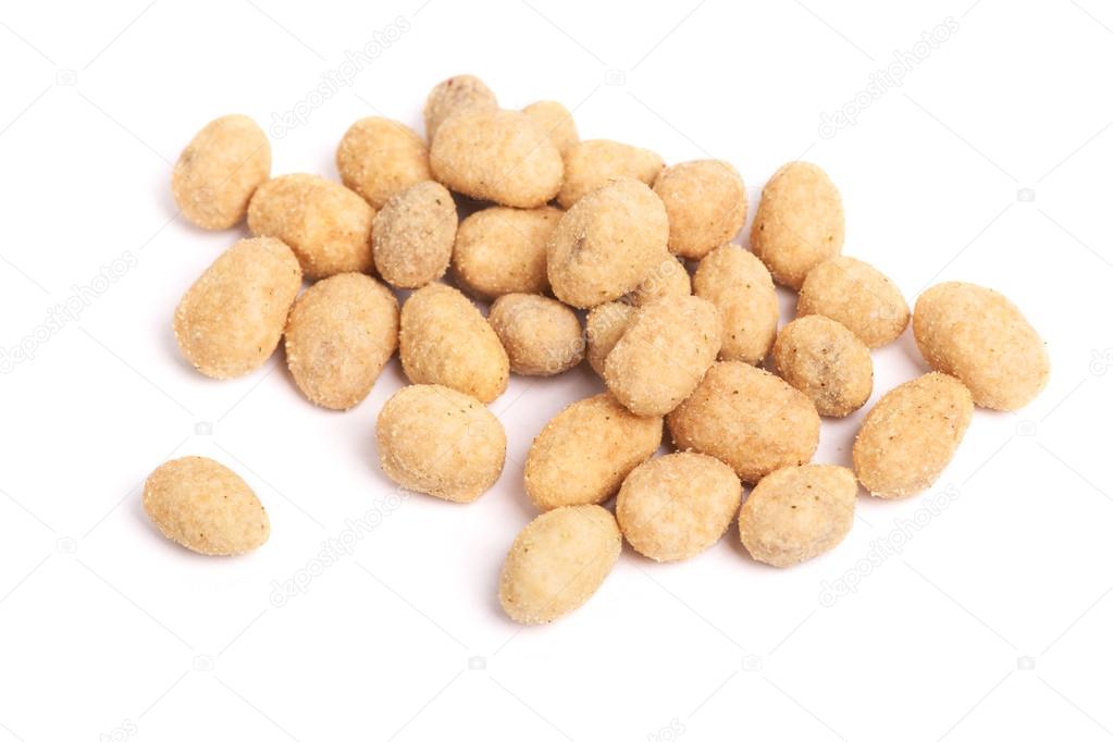 Heap of coated peanuts