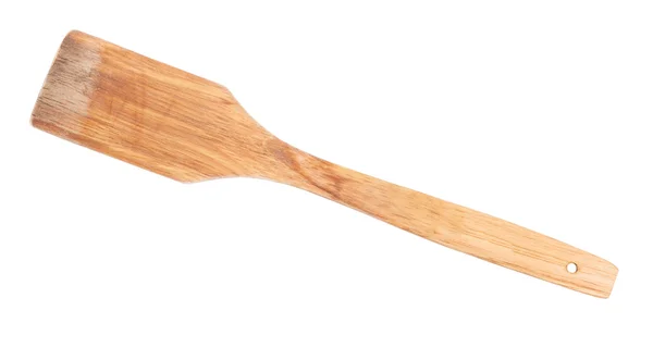 Used wooden spatula — Stock Photo, Image