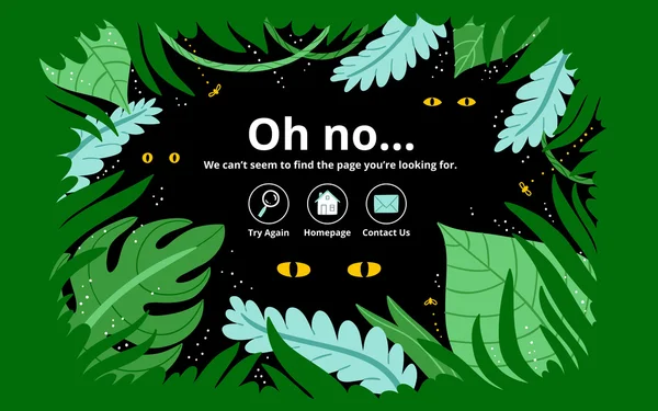 Página de error de selva — Archivo Imágenes Vectoriales