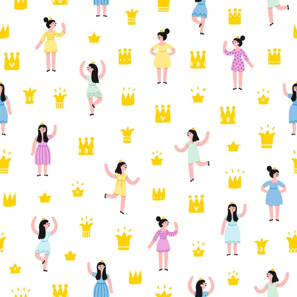 Modèle de petites princesses — Image vectorielle