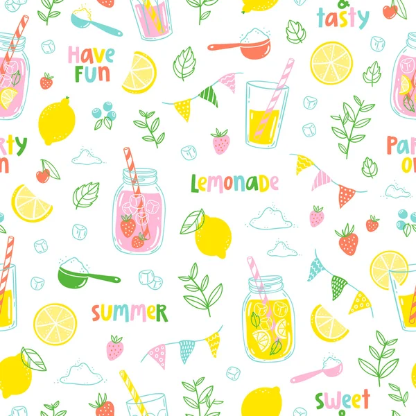 Limonade-Party-Muster — Stockvektor