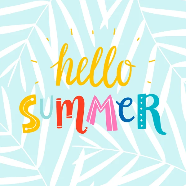 こんにちは夏のカード — ストックベクタ