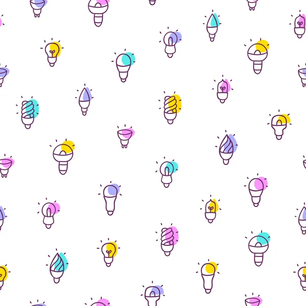 Ampoules motif sans couture — Image vectorielle