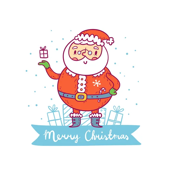 Santa Claus christmas greetings — Stock Vector