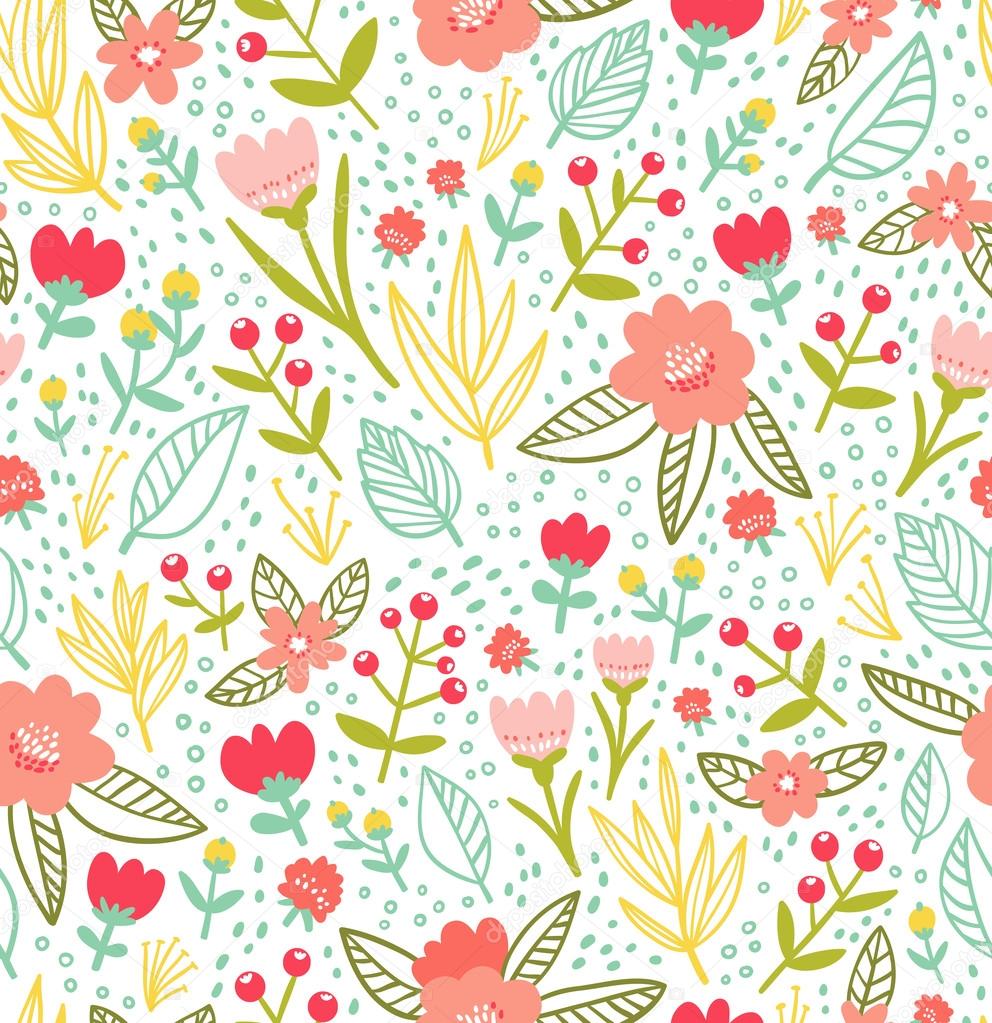 Fun floral repeat pattern