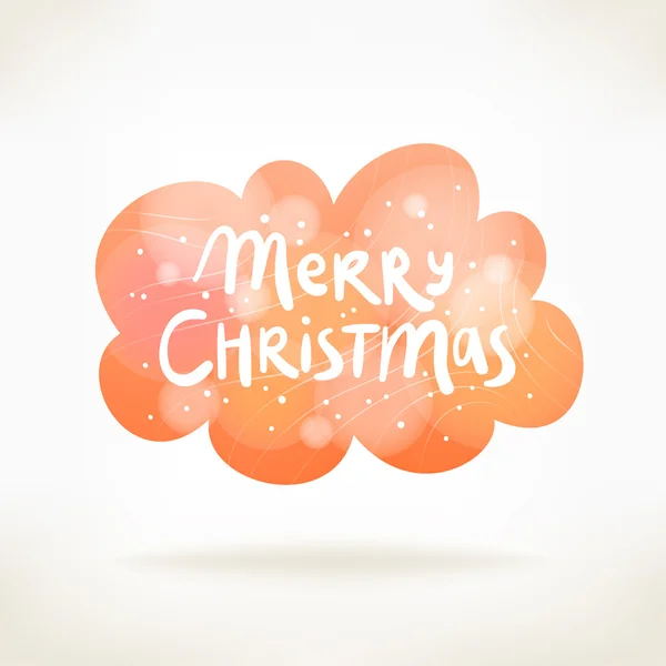 Merry Christmas colorful vector cloud card — Stock Vector