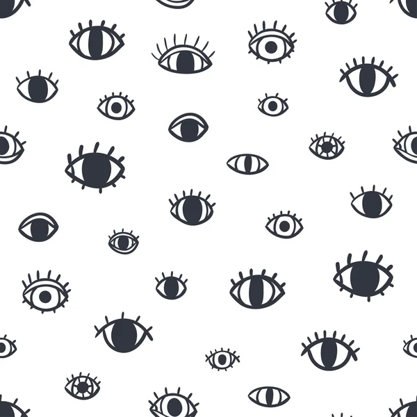 Augen nahtloses Muster — Stockvektor