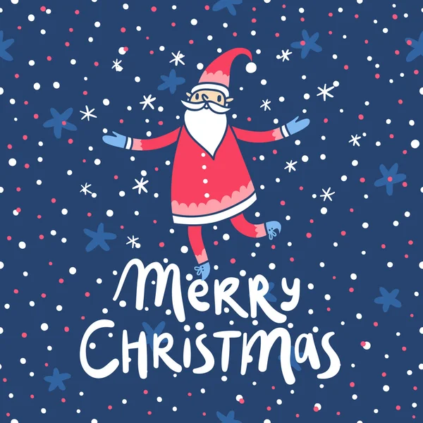 Merry Christmas Santa Claus greetings — Stock Vector