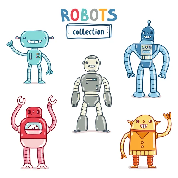 Robots collectie — Stockvector