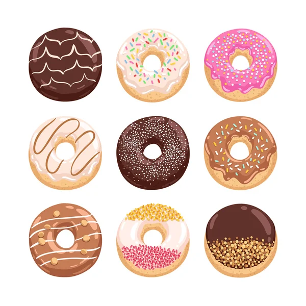 Donuts colección parte 2 — Vector de stock