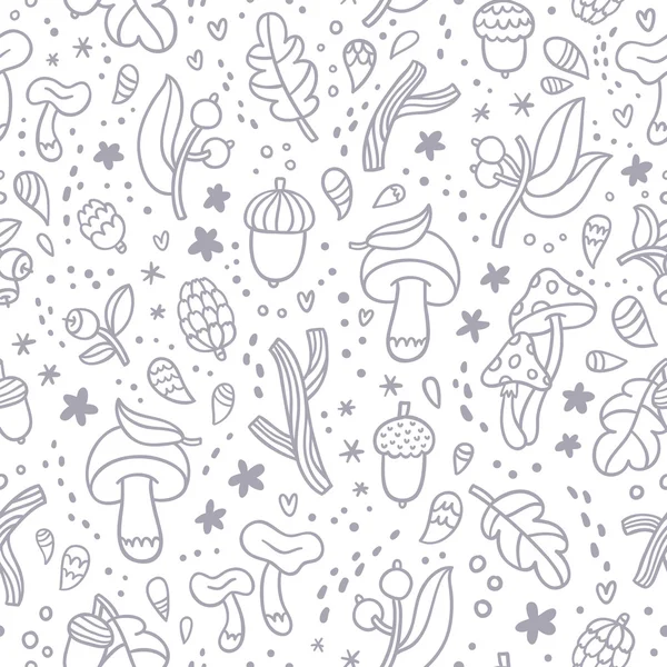 Φθινόπωρο doodles περιγράφεται μοτίβο — Διανυσματικό Αρχείο