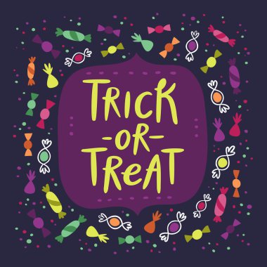 Trick or treat candy card