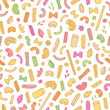 Makarna renkli seamless modeli türleri