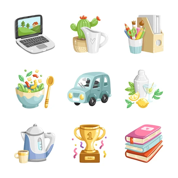 Colorful miscellaneous icons collection — Stock Vector