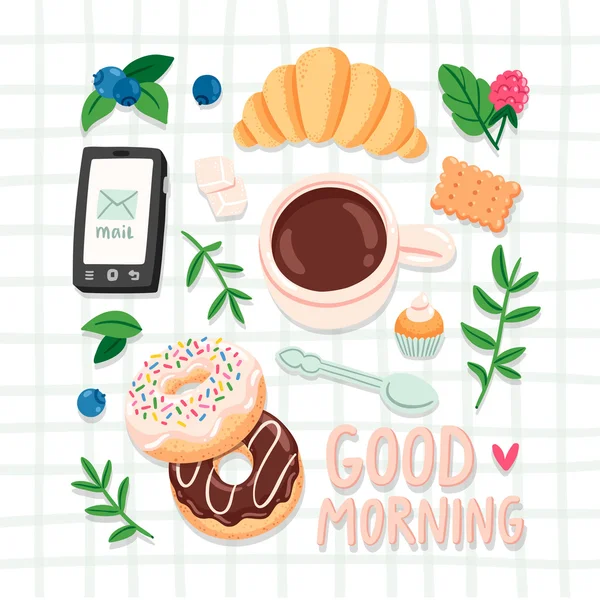 Goedemorgen illustratie — Stockvector