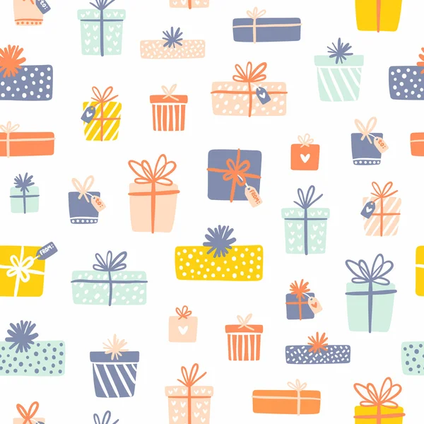 Party presents seamless pattern — Stock Vector