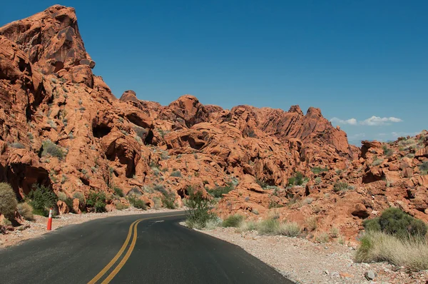 Vägen i valley of fire — Stockfoto