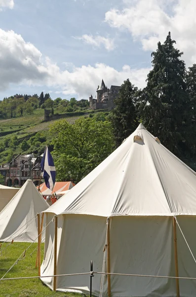 Zeltlager im Mittelalter — Fotografia de Stock
