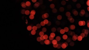 Fireworks uygulamasıyla bokeh. Kırmızı büyük top