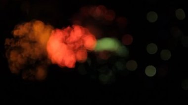 Fireworks uygulamasıyla bokeh. Yeşil daire ve kırmızı.