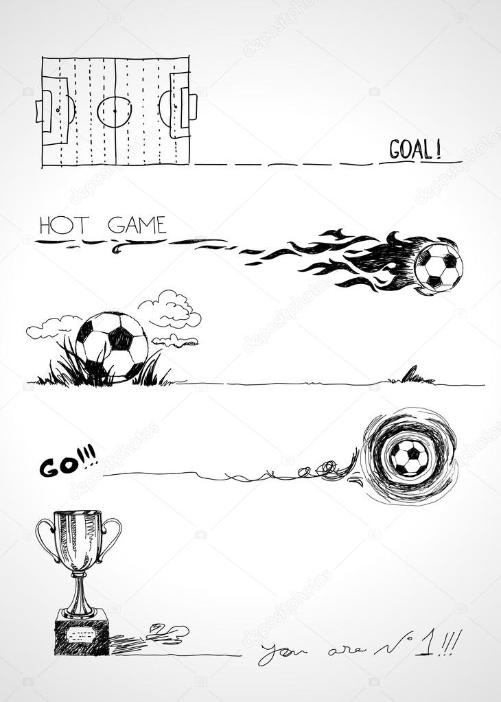 Football sketch banners