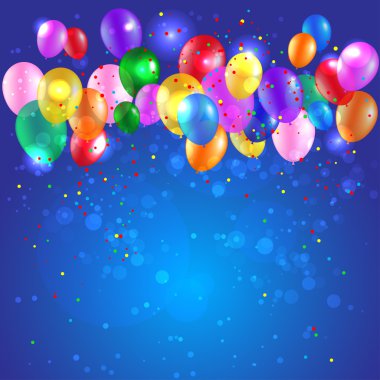 Background with color balloons clipart