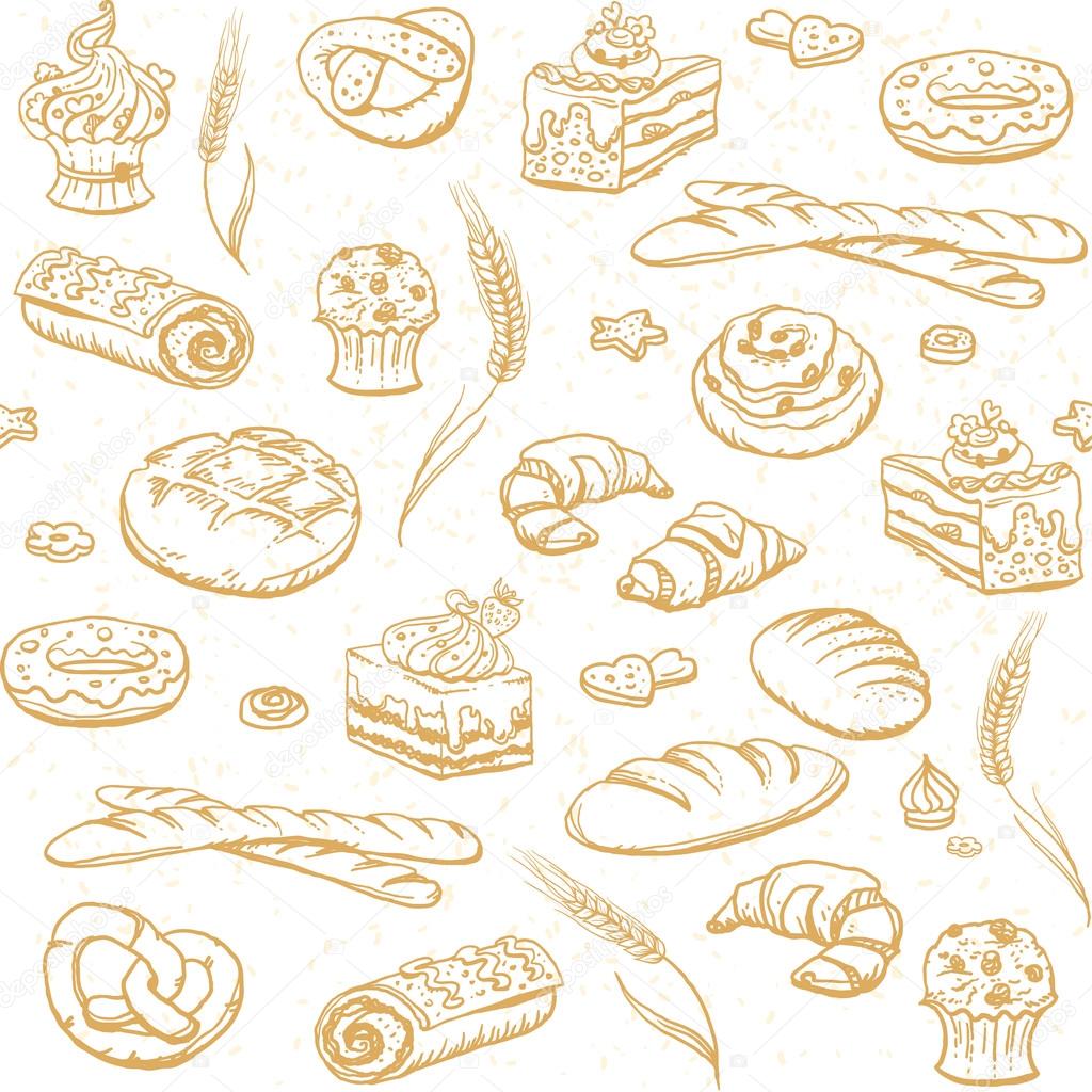 Bakery seamless pattern